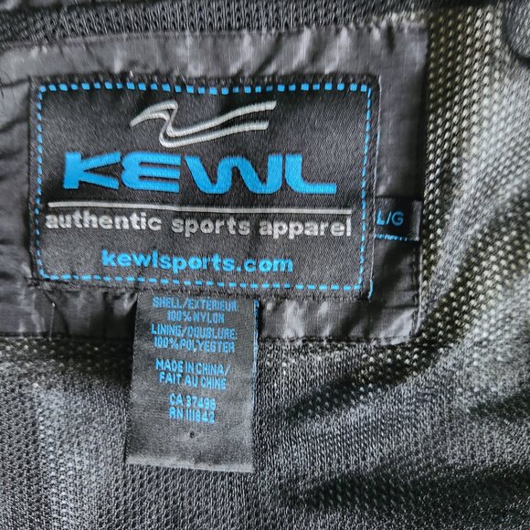 Kewl Windbreaker Jacket Mens Large Black Authentic Sports Apparel - Picture 7 of 12